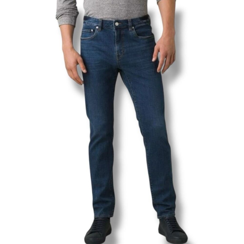 NWT - prAna‎ Jeans Men's Size 30x32 Hillgard Slim Jean in Medium Ozone Wash